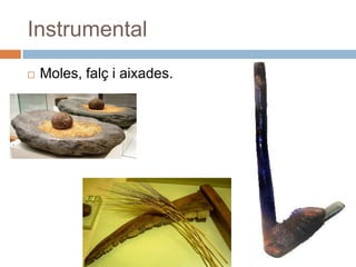 InstrumentalMoles, falç i aixades.