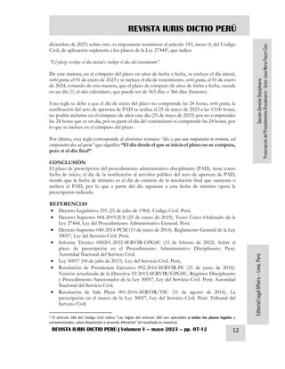 LA PRESCRIPCIÓN DEL PROCEDIMIENTO ADMINISTRATIVO DISCIPLINARIO - AUTOR JOSÉ MARÍA PACORI CARI.pdf