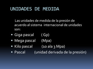 La presion | PPTX