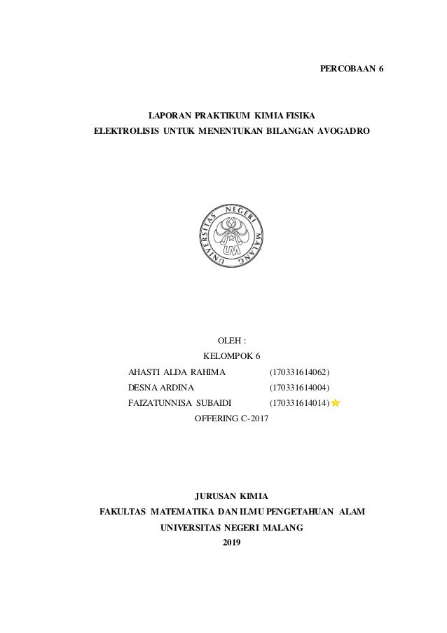 Lapres Percobaan Avogadro