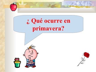 ¿ Qué ocurre en primavera?