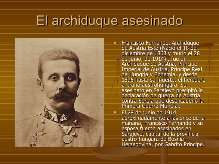 Porque Mataron Al Archiduque Francisco Fernando es.slideshare.net