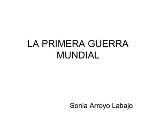 LA PRIMERA GUERRA
MUNDIAL
Sonia Arroyo Labajo
 