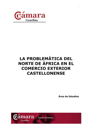 LA PROBLEMÁTICA DEL NORTE DE ÁFRICA EN EL COMERCIO EXTERIOR CASTELLONENSE<br />Área de Estudios<br />LA PROBLEMÁTICA DEL NORTE DE ÁFRICA EN EL COMERCIO EXTERIOR CASTELLONENSE<br />Castellón exporta a la zona en 2010 el 16,7% del total provincial e importa el 15,9%.<br />La crisis económica internacional no ha afectado a las exportaciones, pero sí a las importaciones.<br />Nuestros principales clientes en 2010 han sido Arabia Saudí, Argelia y Marruecos y nuestros principales proveedores, Libia y, a gran distancia, Marruecos y Siria.<br />Lo más exportado son fritas y esmaltes y productos cerámicos y lo más importado, crudos de petróleo.<br />Saldo  comercial positivo para el conjunto del área.<br />Principales problemas: Incertidumbre, inflación, retraso en la recuperación, efecto relativo en las exportaciones, efecto positivo puntual en el turismo, necesidad de consenso en lo relativo a la energía; sin problemas de suministro.<br />EL COMERCIO EXTERIOR DE LA PROVINCIA DE CASTELLÓN CON LOS PAISES DEL MAGREB, MASHREQ Y ORIENTE MEDIO<br />EXPORTACIONES<br />Castellón exportó en 2010 a los 16 países de esta área un total de 770 millones de euros lo que supone el 16,73% del total exportado por las empresas de la provincia; los países del Magreb (Marruecos, Argelia, Túnez y Libia) representan el 43,7% del total, los de Oriente Medio (Arabia Saudí, Emiratos Arabes Unidos, Kuwait, Qatar, Irak, Bahrein, Yemen y Sudán) el 36,3% y los del Mashreq (Egipto, Líbano, Jordania y Siria) el 20,0% restante. En las tres áreas se han producido incrementos en lo facturado en 2010 respecto a 2009, algo más en Oriente Medio y algo menos en el Mashreq.<br />Los principales clientes de las empresas castellonenses en 2010 son, por este orden, Arabia Saudí (el 18,1% del total), Argelia (el 14,3% del total) y Marruecos (el 14,1% del total).<br />En 2010 los mayores avances respecto al año anterior se han dado en lo dirigido al Túnez (+163,79%) y los mayores retrocesos en lo exportado a Siria (-17,90%); solamente se han registrado descensos en lo facturado a Siria, Emiratos Arabes Unidos y Sudán.<br />EXPORTACIONES DE CASTELLÓN A LOS PAÍSES DEL MAGREB, MASHREQ Y ORIENTE MEDIO<br />AREAS/PAISES2007 Miles €2008 Miles €2009 Miles €2010 Miles €Variación 2010/2009MAGREB199.421209.263277.055336.284+21,38%Marruecos82.66486.234102.663108.898+6,07%Argelia67.83080.771107.497110.192+2,51%Túnez37.63524.05930.67680.921+163,79%Libia11.29218.19936.21936.273+0,15%MASHREQ119.738140.651129.337154.094+19,14%Egipto70.77686.11569.78081.969+17,47%Líbano14.89811.50215.47129.183+88,63%Jordania18.13022.08218.74222.135+18,10%Siria15.93420.95225.34420.807-17,90%ORIENTE MEDIO147.472193.413226.049279.678+23,72%Arabia Saudí77.04981.01297.533139.103+42,62%EAU32.29567.81786.39985.977-0,49%Kuwait14.83619.41310.38012.780+23,12%Qatar7.0167.2906.4378.935+38,82%Irak2.7843.96210.05215.701+56,20%Bahrein5.6305.5355.1525.808+12,72%Yemen6.5134.7065.5197.035+27,47%Sudán1.3493.6784.5774.339-5,20%TOTAL AREAS466.631543.327632.441770.056+21,76%TOTAL CASTELLON4.992.8375.386.6334.073.3594.604.200+13,03%% AREAS/ CS9,35%10,09%15,53%16,73%+1,20 puntos<br />Fuente: Icex y elaboración propia.<br />Los datos del cuadro anterior permiten comprobar que, a pesar de la crisis internacional, la evolución de las exportaciones castellonenses a este grupo de países ha sido positivo, aumentando entre 2007 y 2010 el 65,0% (el 68,6% en el Magreb, el 28,7% en el Mashreq y el 89,6% en Oriente Medio); solamente se han producido retrocesos entre 2007 y 2010 en lo facturado a Kuwait, si bien su peso relativo es muy poco significativo.<br />PRINCIPALES PRODUCTOS EXPORTADOS:<br />PESO RELATIVO DE LAS EXPORTACIONES CASTELLONENSES AL MAGREB + MASHREQ + ORIENTE MEDIO EN 2010<br />CAPITULOSMAGREB + MASHREQ + ORIENTE MEDIO Miles de €TOTAL CASTELLON Miles de €% MG+MH+OM/CS Miles de €69.-Productos cerámicos322.3171.615.85319,95%32.-Tanino, esmaltes174.168638.67627,27%27.- Combustibles, aceites minerales84.554274.00030,86%84.-Máquinas y aparatos mecánicos57.572210.93827,29%25.- Sal/yeso y piedras sin trabajar28.30969.31540,84%87.-Vehículos automóviles21.302123.23317,29%39.-Materias plásticas y manufacturas11.774143.6898,19%72.-Fundición, hierro y acero7.39611.21965,92%28.-Productoss químicos inorgánicos5.70030.86918,47%70.-Vidrio y sus manufacturas5.22132.77115,93%03.-Pescados, crustáceos y mariscos5.00537.91313,20%85.-Aparatos y material eléctrico4.51121.25621,22%94.-Muebles, sillas4.42668.4526,47%73.-Manufacturas de fundición/hierro/acero4.26275.6575,63%44.-Madera y sus manufacturas3.76711.36033,16%68.-Manufacturas de piedra y yeso3.61423.70615,25%31.-Abonos3.61432.42311,14%TOTAL CAPITULOS770.0584.604.20016,73%<br />Fuente: ICEX y elaboración propia.<br />Los principales productos exportados a esta zona geográfica son los productos cerámicos, las fritas, esmaltes y colores cerámicos, los combustibles y aceites minerales y las máquinas y aparatos mecánicos. Entre los principales capítulos de exportación, se dirigen a esta zona el 20% de los productos cerámicos, el 27% de las fritas, esmaltes y colores cerámicos, más el 30% de los combustibles y aceites minerales, el 27% de las máquinas y aparatos mecánicos, más el 40% del capítulo 25 (sales, yesos y piedras sin trabajar) y cerca de las dos terceras partes del de fundición, hierro y acero.<br />PRINCIPALES PRODUCTOS EXPORTADOS A LOS PAISES DEL MAGREB, MASHREQ Y ORIENTE MEDIO EN 2010<br />PAISES/PRODUCTOSCASTELLON   Miles de €CV        Miles de €% CS/CVA ArgeliaProductos cerámicos42.33150.50783,8%Tanino, materias colorantes, pigmentos26.44528.25993,6%Máquinas y aparatos mecánicos19.89328.19870,5%Vehículos automóviles; Tractores4.96123.26221,3%Sal/yeso y piedras sin trabajar2.5338.84028,7%Fundición, hierro y acero1.8997.17426,5%Materias plásticas y sus manufacturas1.7147.68622,3%A MarruecosProductos cerámicos28.82032.77987,9%Tanino, materias colorantes, pigmentos25.17929.76984,6%Máquinas y aparatos mecánicos13.78436.22538,1%Combustibles, aceites minerales11.60411.88197,7%Pescados, crustáceos, moluscos4.9885.23895,2%Materias plásticas y sus manufacturas4.72818.80525,1%Manufacturas de fundición , hierro y acero2.9235.69251,4%Abonos2.0967.45928,1%Papel, cartón y sus manufacturas1.6447.39322,2%Otros productos químicos1.41410.95012,9%Vidrio y sus manufacturas1.3671.65682,5%Pieles y cueros1.31415.7488,3%A TúnezCombustibles, aceites minerales37.65838.37298,1%Tanino, materias colorantes, pigmentos15.07116.23292.8%Productos cerámicos9.5319.93795,9%Máquinas y apararos mecánicos7.84314.89252,7%Aparatos y material eléctrico2.43810.86622,4%Materias plásticas y sus manufacturas1.7833.73147,8%Productos químicos inorgánicos1.4711.62790,4%A LibiaProductos cerámicos21.89326.20083,6%Vehículos automóviles; tractores6.62412.61652,5%Tanino, materias colorantes, pigmentos2.6962.77697,1%Sal/yeso y piedras sin trabajar1.3854.51830,7%Máquinas y aparatos mecánicos1.1783.04338,7%Fundición, hierro y acero1.1061.106100,0%A EgiptoTanino, materias colorantes, pigmentos61.03062.04498,4%Máquinas y aparatos mecánicos5.17615.87832,6%Productos cerámicos3.3343.79587,9%Sal/yeso y piedras sin trabajar3.0255.81752,0%Vehículos automóviles; tractores2.35910.02623,5%Productos químicos inorgánicos1.5581.58198,5%Fundición, hierro y acero1.5352.51761,0%Vidrio y sus manifacturas1.0291.07895,5%A Arabia SauditaProductos cerámicos95.27499.53995,7%Combustibles, aceites minerales19.44419.448100,0%Taninos, materias colorantes, pigmentos12.17912.95994,0%Sal/yeso y piedras sin trabajar3.92428.28613,9%Máquinas y aparatos mecánicos2.59614.09918,4%Muebles, sillas, lámparas1.10915.6637,1%A Emiratos Arabes UnidosProductos cerámicos32.54636.36789,5%Tanino, materias colorantes, pigmentos18.79120.14493,2%Sal/yeso y piedras sin trabajar13.36027.69348,2%Combustibles, aceites minerales10.04510.045100,0%Máquinas y aparatos mecánicos3.6686.84553,6%Materias plásticas y sus manufacturas1.7794.31441,2%Frutas, sin conservar1.7733.89545,5%Vehículos automóviles; tractores1.1807.47017,6%<br />Fuente: Icex y elaboración propia.<br />Comparando lo exportado por la provincia de Castellón y por la Comunidad Valenciana a los países de esa área en 2010, se constata que la provincia de Castellón representa la mayor parte de lo exportado por la Comunidad Valenciana:<br />a Argelia, de productos cerámicos, de fritas, esmaltes y colores cerámicos y de máquinas y aparados mecánicos.<br />a Marruecos, de productos cerámicos, fritas, esmaltes y colores cerámicos, combustibles y aceites minerales y pescados, crustáceos y mariscos y vidrio y sus manufacturas.<br />a Túnez, de combustibles y aceites minerales, fritas, esmaltes y colores cerámicos, productos cerámicos y productos químicos inorgánicos.<br />a Libia, de productos cerámicos, fritas, esmaltes y colores cerámicos y fundición de hierro y acero.<br />a Egipto, de fritas, esmaltes y colores cerámicos, productos cerámicos, productos químicos inorgánicos y vidrio y sus manufacturas.<br />a Arabia Saudí, de combustibles y aceites minerales, productos cerámicos y fritas, esmaltes y colores cerámicos.<br />y a Emiratos Arabes Unidos, de productos cerámicos, fritas, esmaltes y colores cerámicos, combustibles y aceites minerales y máquinas y aparatos mecánicos.<br />IMPORTACIONES<br />La provincia de Castellón importó de los 16 países del área de Magreb, Mashreq y Oriente Medio un total de 605,7 millones de euros en 2010 lo que representa el 15,9% del total importado desde Castellón; los países del Magreb son, con mucho, los más destacados, el 90,4% del total, los del Mashreq suponen el 9,1% y los de Oriente Medio, el 0,5% restante. Mientras en el Magreb se han registrado avances en 2010 respecto a 2009 del 91,90%, en el Mashreq han sido del 22,75% y en Oriente Medio se han registrado descensos del 91,52%.<br />Los principales proveedores de las empresas castellonenses en 2010 han sido, por este orden, Libia (el 73,9% del total), Marruecos (el 10,5% del total) y Siria (el 5,1% del total).<br />En 2010 los mayores avances respecto a 2009 se han producido en Siria (+70.029,87%), Libia (+145,02%) y Túnez (+54,99%). Se han registrado descensos en bastantes países (Argelia, Egipto, Arabia Saudí, Líbano y Jordania), siendo nula la importación desde varios países de Oriente Medio (Kuwait, Qatar, Bahrein, Yemen y Sudán.<br />IMPORTACIONES DE CASTELLÓN DESDE LOS PAISES DEL MAGREB, MASHREQ Y ORIENTE MEDIO<br />AREAS/PAISES2007 Miles €2008 Miles €2009 Miles €2010 Miles €Variación 2010/2009MAGREB272.568570.669285.296547.469+91,90%Marruecos75.30570.23956.42263.567+12,66%Argelia1.81568.62236.62321.467-41,38%Túnez49.74722.0439.56914.832+54,99%Libia145.701409.765182.682447.603+145,02%MASHREQ5.36318.20544.86455.070+22,75%Egipto4.25116.46144.51024.380-45,23%Líbano119187-63,46%Jordania1.0011.7252921-99,64%Siria11004430.682+70.029,87%ORIENTE MEDIO36.87478.79937.1233.149-91,52%Arabia Saudí27.65125.9645.6332.651-52,93%EAU9.1024.664397498+25,43%Kuwait014.7250-99,99%Qatar63.377000,00%Irak044.77926.3630-100,00%Bahrein3714000,00%Yemen780000,00%Sudán0050-100,00%TOTAL AREAS314.805667.673367.283605.688+64,91%TOTAL CASTELLON3.979.7094.893.9172.836.8033.808.296+34,25%% AREAS/ CS7,91%13,64%12,95%15,90%+2,95 puntos<br />Fuente: Icex y elaboración propia.<br />Los datos del cuadro anterior constatan el descenso en las importaciones como consecuencia de la crisis internacional en los productos procedentes del área de estudio; si bien se registra un avance en 2010 respecto a 2009 del 64,91%, se ha producido un descenso relevante en 2009 respecto a 2008 del 45,0%; el incremento en este último año no ha permitido alcanzar las cifras de 2008, aunque se registran variaciones importantes de un año a otro según la procedencia de los crudos de petróleo.<br />PRINCIPALES PRODUCTOS IMPORTADOS:<br />PESO RELATIVO DE LAS IMPORTACIONES CASTELLONENSES DEL MAGREB + MASHREQ Y ORIENTE MEDIO EN 2010<br />CAPITULOSMAGREB + MASHREQ + ORIENTE MEDIO Miles de €TOTAL CASTELLON Miles de €MG+MH+OM/CS Miles de €27.- Combustibles, aceites minerales508.9682.058.41724,7%03.- Pescados, crustáceos, mariscos35.60358.61560,74%28.- Productos químicos inorgánicos27.781273.90210,14%16.- Conservas de carne o pescado22.82223.18998,41%39.- Materias plásticas y sus manufacturas4.03982.4514,90%29.- Productos químicos orgánicos2.028180.7401,12%33.- Aceites esenciales1.84114.29712,88%31.- Abonos1.18346.6342,54%08.- Frutas sin conservar30815.0922,04%61.- Prendas de vestir de punto24615.2231,62%TOTAL CAPITULOS605.6883.808.29615,90%<br />Fuente: Icex y elaboración propia.<br />Los principales productos importados desde esta zona geográfica son los combustibles y aceites minerales (crudo de petróleo); a mucha distancia figuran los pescados, crustáceos y moluscos, los productos químicos inorgánicos y las conservas de carne o pescado. De esta zona, Castellón ha importado en 2010 el 25% del crudo de petróleo, el 60% de los pescados, mariscos y crustáceos y el 98% de la conservas de carne o pescado. <br />PRINCIPALES PRODUCTOS IMPORTADOS DE LOS PAISES DEL MAGREB, MASHREQ Y ORIENTE MEDIO EN 2010 <br />PAISES/PRODUCTOS CASTELLON Miles de € CV Miles de €% CS/CVDe LibiaCombustibles, aceites minerales447.602451.89499,1%Fundición, hierro y acero09.6850,0%Abonos03.9650,0%De MarruecosPescados, crustáceos, moluscos34.87973.45547,5%Conservas de carne o pescado22.82223.81195,8%Productos químicos inorgánicos4.1166.43963,9%Aceites esenciales, perfumería92693399,2%Frutas sin conservar2991.20424,8%Calzado y sus partes0,337.5730,0%Algodón027.9690,0%Aparatos y materiales eléctricos1520.4610,07%De SiriaCombustibles, aceites minerales30.68230.682100%De EgiptoCombustibles, aceites minerales16.87522.18576,1%Materias plásticas y sus manufacturas3.4267.15647,9%Productos químicos inorgánicos2.5882.72794,9%Abonos99614.8766,7%Aceites esenciales, perfumería156156100%Pieles, cueros1112.3420,1%Fundición, hierro y acero09.6110,0%Aluminio y sus manufacturas824.0582,0%De ArgeliaProductos químicos inorgánicos21.07772.64029,0%Pescados, crustáceos, moluscos3895.5207,0%Combustibles, aceites minerales0216.2430,0%De TúnezCombustibles, aceites minerales 13.80913.809100%Aceites esenciales, perfumería570570100%Pescados, crustáceos, mariscos33577543,2%Prendas de vestir, de punto629276,7%Barcos y embarcaciones0104.9200,0%Frutos sin conservar08.0200,0%De Arabia SauditaProductos químicos orgánicos2.0285.15939,3%Materias plásticas y sus manufacturas58810.5465,6%Papel, cartón y sus manufacturas295552,7%De Emiratos Arabes UnidosAceites esenciales, perfumería190190100%Abonos187187100%Algodón657468,7%Materias plásticas y sus manufacturas01.9540,0%De KuwaitMaterias plásticas y sus manufacturas013.6680,0%De QatarCombustibles, aceites esenciales0196.5550,0%De YemenPescados, crustáceos y mariscos07.0690,0%<br />Fuente: Icex y elaboración propia.<br />Las importaciones se pueden desglosar entre los países exportadores y no exportadores de petróleo:<br />Las importaciones procedentes de Libia y Siria en 2010 corresponden en su totalidad a crudos de petróleo, mientras que las provenientes de Egipto y Túnez lo son en su mayor parte.<br />Las importaciones de países como Marruecos, Argelia y Arabia Saudí están más diversificadas, lo mismo que las de Egipto y Túnez.<br />Hay países de los que no se importa nada en 2010 (Kuwait, Qatar, Irak, Barhrein, Yemen y Sudán) o prácticamente nada (Líbano y Jordania).<br />Castellón recibe la práctica totalidad de las importaciones de crudos procedentes de Libia, Siria y Túnez desde la Comunidad Valenciana, de las conservas de pescado o carne de Marruecos, de los productos químicos inorgánicos desde Egipto, de los aceites esenciales desde Egipto, Túnez y los Emiratos  Arabes Unidos. Y también la mayor parte de los crudos procedentes de Egipto y de los productos químicos inorgánicos desde Marruecos, entre otros.<br />SALDO COMERCIAL<br />SALDO COMERCIAL DE CASTELLÓN CON LOS PAISES DEL MAGREB, MASHREQ Y ORIENTE MEDIO<br />AREAS/PAISES2007 Miles €2008 Miles €2009 Miles €2010 Miles €Tasa cobertura 2010MAGREB-73.147-361.406-8.241-211.186561,42%Marruecos+7.359+15.995+46.241+45.331171,31%Argelia+66.015+12.149+70.874+88.725513,30%Túnez-12.112+2.016+21.107+66.089545,58%Libia-134.409-391.566-146.463-411.3308,10%MASHREQ+114.375+122.446+84.473+99.024279,81%Egipto+66.525+69.654+25.270+57.589336,21%Líbano+14.897+11.483+15.453+29.176416.900%Jordania+17.129+20.357+18.450+22.1342.213.500%Siria+15.824+20.952+25.300-9.87567,82%ORIENTE MEDIO+110.598+114.614+188.926+276.5298.881,49%Arabia Saudí+49.398+55.048+91.900+136.4525.247,19%EAU+23.193+63.153+86.002+85.47917.264,46%Kuwait+14.836+19.412+5.655+12-780Inf.Qatar+7.016+3.913+6.437+8.935Inf.Irak+2.784-40.817-16.311+15.701Inf.Bahrein+5.593+5.521+5.152+5.808Inf.Yemen+6.435+4.706+5.519+7.035Inf.Sudán+1.349+3.678+4.577+4.339Inf.TOTAL AREAS+151.826-124.346+265.158+164.368127,13%TOTAL CASTELLON+1.013.128+492.716+1.236.556+795.931120,90%<br />Fuente: Icex y elaboración propia.<br />El saldo comercial es positivo para el conjunto del área (+164,37 millones de euros), si bien es negativo en el Magreb (-211,2 millones de euros) y positivo en el Mashreq (+99,0 millones de euros) y, sobre todo, en Oriente Medio (+276,5 millones de euros); ese saldo negativo o pisitivo, según áreas, se ha mantenido desde 2007. Lo mismo ocurre con la tasa de cobertura.<br />Sin embargo, en el análisis por países se constata que el saldo comercial es positivo en todos, excepto en Libia en todos los años analizados y en Siria e Irak en alguno de ellos; en ello incide la compra o no de crudos de petróleo.<br />CONSECUENCIAS DE LA SITUACIÓN ACTUAL<br />Teniendo en cuenta un trabajo similar para el conjunto de la Comunidad Valenciana elaborado por el Servicio de Estudios de la Cámara de Valencia, anotamos las siguientes consecuencias:<br />No plantea problemas de suministro. En 2010, aunque Libia fue el primer suministrador de crudos de petróleo de la refinería de Castellón, suponía el 24% del total, siendo el resto de países suministradores, Rusia, Angola, Kazajstan, Nigeria, Brasil, Albania y Liberia, entre otros.<br />Hay aumento de precios y de la factura energética. Los países del área (Libia, Arabia Saudí, Kuwait, Túnez,..) son productores y exportadores importantes de crudo y su situación sociopolítica ha dado pie a incrementos continuados en los precios, que ya se sitúan en torno a los 120 dólares el barril de petróleo de Brent y que no cesa de aumentar, salvo con el problema de Japón y su menor demanda internacional. Ello origina,<br />Un aumento de la factura energética a nivel nacional; por cada 10 euros que suba el barril la factura energética de España aumenta en 6.000 millones de dólares.<br />Elevación de los precios energéticos –luz, combustibles- y de la inflación, con su repercusión directa en el consumo y en las empresas –transportes, pesca-.<br />Incremento del importe de las importaciones y del déficit comercial, lo que implica una aportación negativa al crecimiento del PIB español.<br />Incertidumbre en los mercados internacionales. El temor a que los conflictos se extiendan a otros los países de la zona (Yemen, Bahrein) puede trasladarse a los mercados financieros y también al mercado real, originando una reducción del proceso de reactivación económica.<br />Freno al proceso de recuperación económica. El aumento de los precios de los combustibles podría dar lugar en los países desarrollados, entre ellos España, a incrementos importantes de la inflación, lo que podría originar elevaciones de los tipos de interés para combatirla. El Banco Central Europeo ya ha anunciado una probable subida del tipo de interés, aunque, de momento, por la  crisis de Japón, se ha dejado en suspenso.<br />Efecto relativo sobre las exportaciones castellonenses. Esta situación incidirá relativamente sobre las exportaciones castellonenses, algo más en fritas, esmaltes y colores cerámicos y productos cerámicos, si bien en los principales mercados, Marruecos, Egipto y Túnez, la situación está ya mucho más controlada; Argelia está más o menos estabilizada y Libia es el mercado con mayor problema. Máquinas y aparatos mecánicos, combustibles refinados y material para vehículos automóviles son otros productos que pueden ver frenada su exportación. <br />Pero, según la intensidad del conflicto, esos países han sufrido y están sufriendo un ralentización de sus fuentes de ingresos, sobre todo del turismo, lo que puede originar un menor crecimiento económico y una menor demanda de productos a importar durante un tiempo determinado.<br />El turismo podrá beneficiarse. Los conflictos reducirán el turismo que se dirigirá a los países del Magreb, Mashreq y Oriente Medio y ello puede suponer una mayor afluencia a los países europeos del Mediterráneo. Sin embargo, hay que tener en cuenta que esta mayor afluencia será temporal y puede ayudar a la situación actual de la oferta castellonense, pero no es la solución a nuestros problemas porque, una vez pasada la etapa de conflictos el turismo volverá a esas zonas.<br />Necesidad creciente de consenso en lo relativo a la energía. Esta situación del Norte de Africa y países árabes y el terremoto de Japón han puesto de imperiosa actualidad la necesidad de analizar la dependencia energética de España, sus fuentes de abastecimiento y los planes de ahorro y de eficiencia energética, así como la máxima seguridad en la energía procedente de lo nuclear y la búsqueda de fuentes alternativas a la del crudo de petróleo (renovables, biocombustibles), con planes claros y no especulativos.<br />Las Cámaras de Comercio españolas en su Programa de Propuesta para salir de la crisis contemplaron un conjunto de medidas para reducir el consumo energético y ser menos dependientes del exterior; entre ellas destacamos las siguientes:<br />Eliminar el déficit tarifario e implantar un sistema de facturación y de gestión de demanda que permita un consumo más eficiente.<br />Acometer un decidido programa de eficiencia y ahorro energético con campañas de concienciación ciudadana y empresarial y de auditorias a las pequeñas empresas.<br />Fomentar la implantación de plantas de cogeneración y de trigeneración en áreas industriales para ahorrar energía, mejorar la seguridad de abastecimiento, disminuir pérdidas de la red eléctrica,..<br />Incentivar a las empresas a crear centrales de compra de energía de un sector o de un polígono concreto, lo que permitirá una mayor capacidad de negociación frente a distribuidores y comercializadores.<br />Prorrogar la autorización de funcionamiento de las centrales nucleares en uso, tras la disposición del pertinente informe favorable del Consejo de Seguridad Nuclear y potenciar el uso de energías que aporten un mayor nivel de autonomía (nuclear, renovables, biocarburantes). Lo relativo a la energía nuclear, después de lo de Japón, habría que analizarlo con sumo cuidado, primando la seguridad sobre todo y fomentando un debate serio y pausado.<br />ÁREA DE ESTUDIOS <br />
