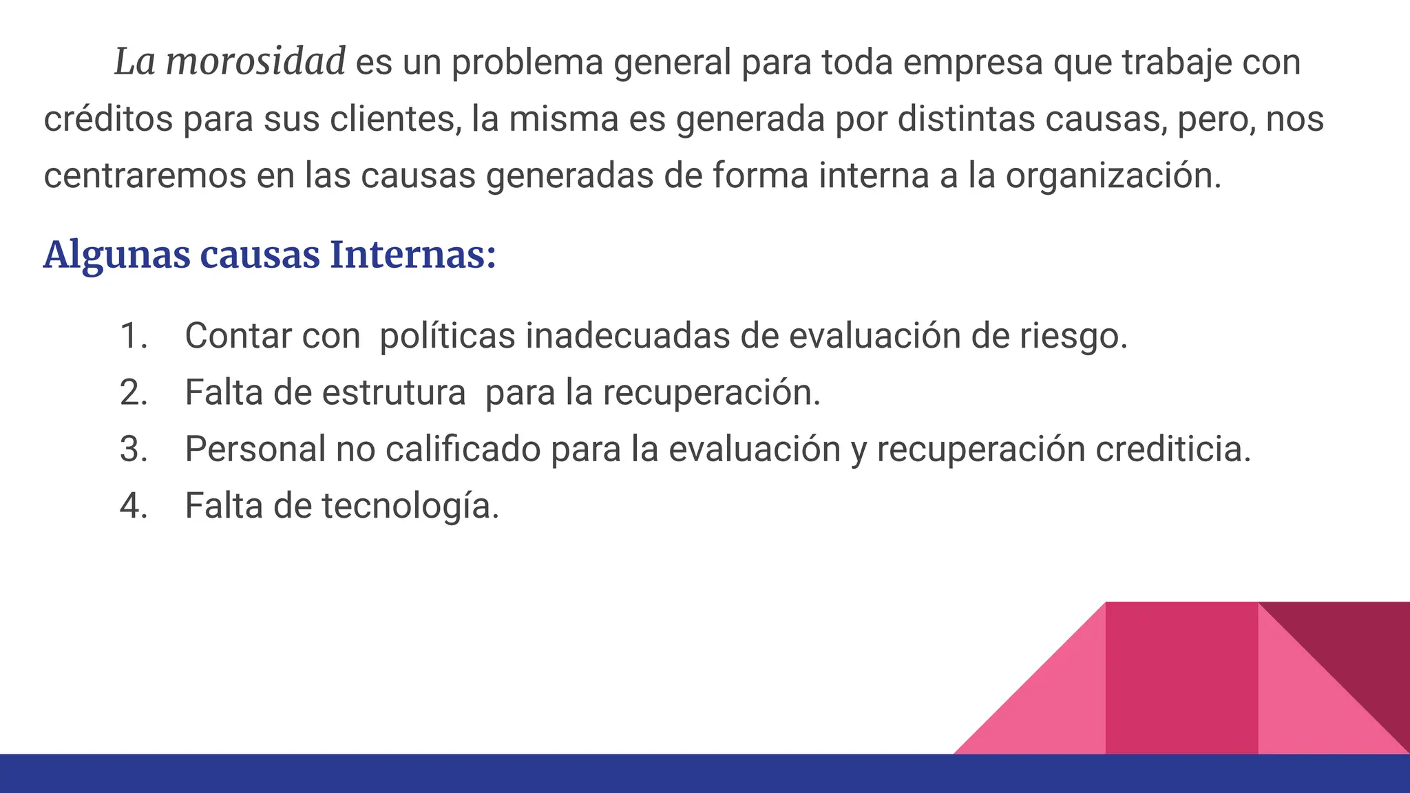 La problemática de la morosidad para las Empresas | PPT