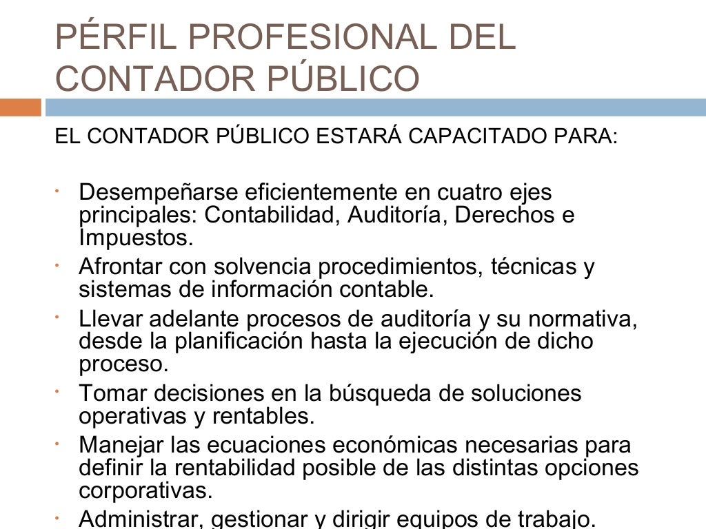 La profesión de la contaduría pública