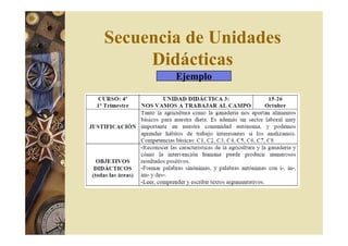 Secuencia de Unidades 
Didácticas 
Ejemplo 
 