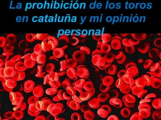 La prohibición de los toros en cataluña y mi opinión personal 