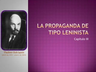 Capítulo III



  Vladímir Ilich Lenin
(abril de 1879 – enero de 1924)
 