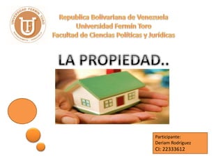Participante:
Deriam Rodríguez
CI: 22333612
 