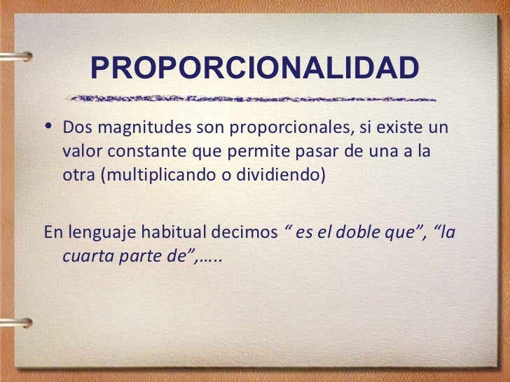 La proporcionalidad