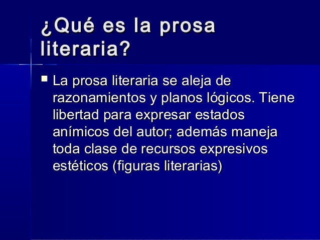 La prosa literaria 11