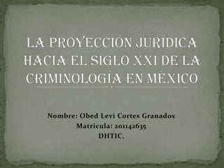 Nombre: Obed Levi Cortes Granados
       Matricula: 201142635
             DHTIC.
 