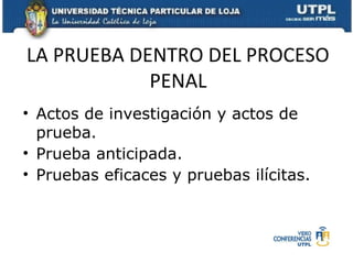 La prueba en el proceso penal | PPT