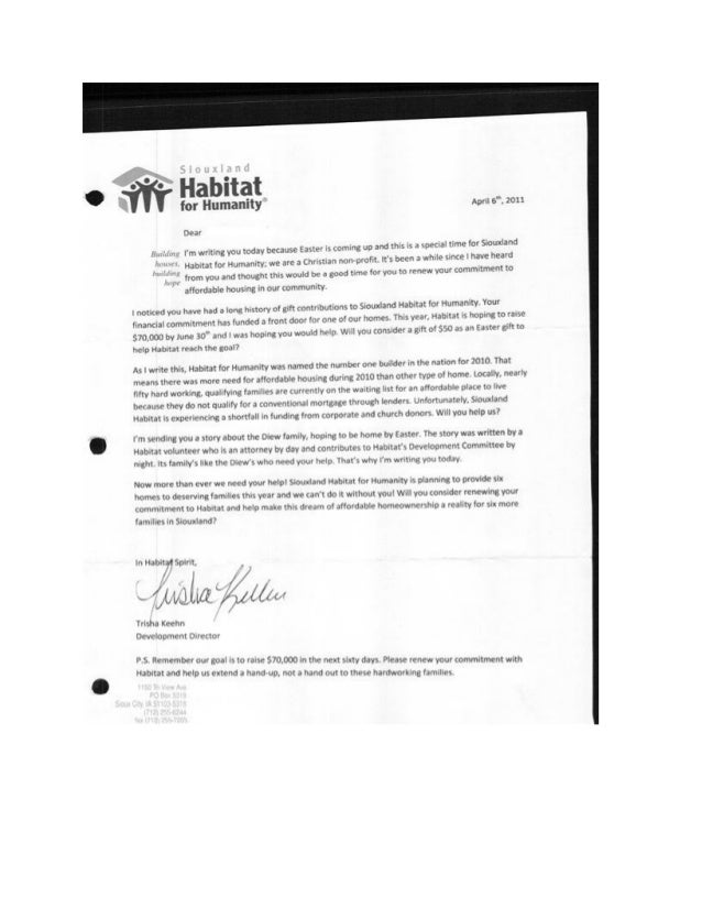 donor letter