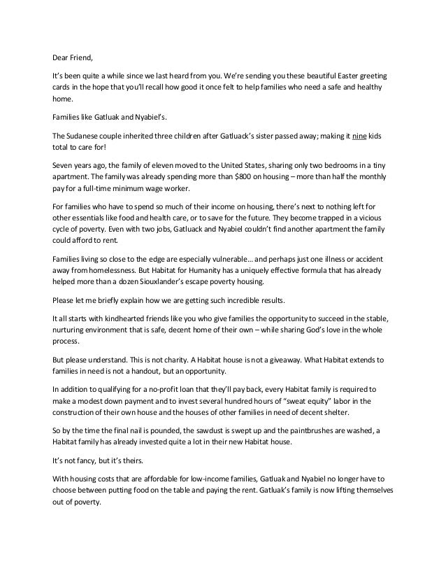 donor letter