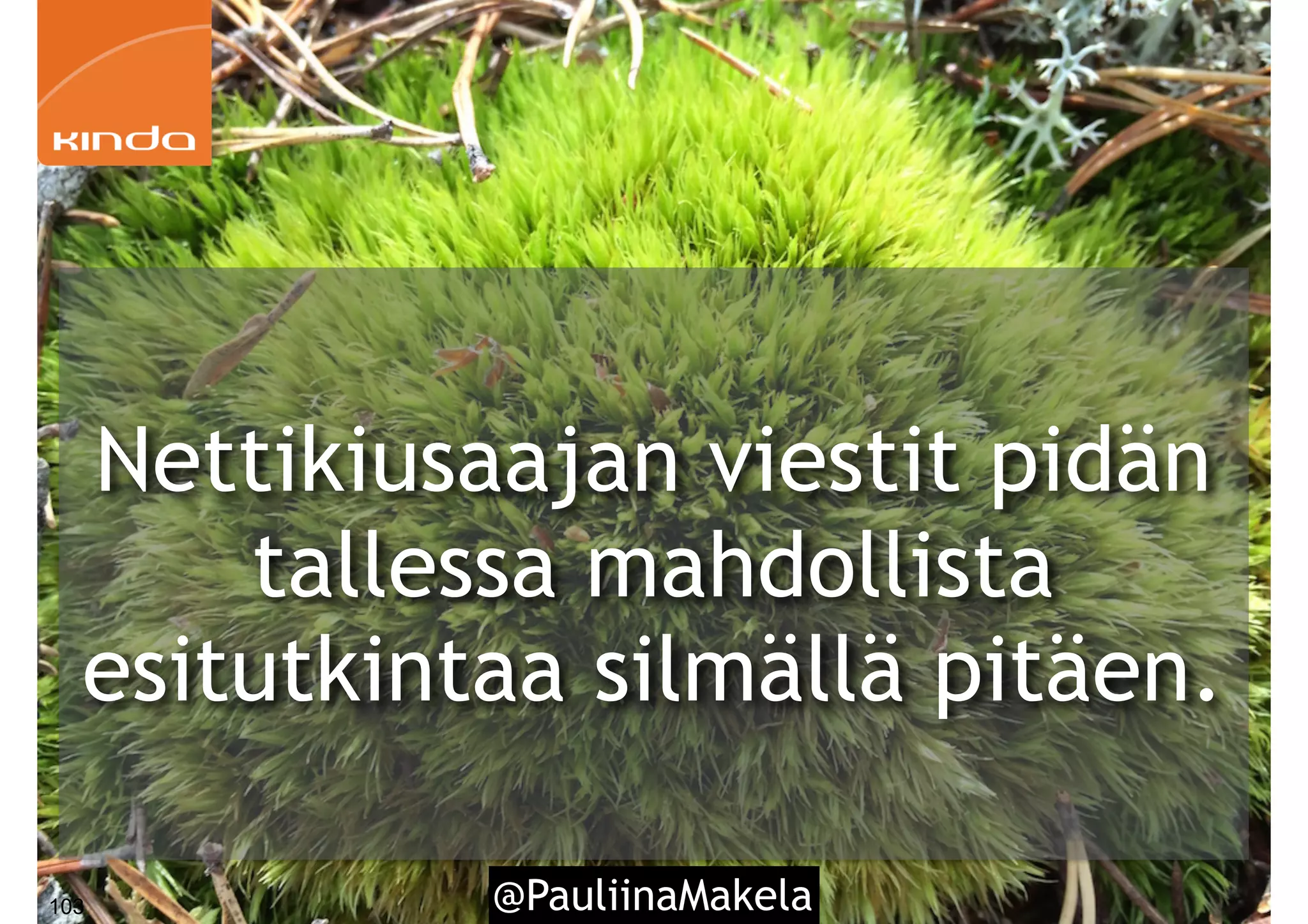 Nettikiusaajan viestit pidän
tallessa mahdollista
esitutkintaa silmällä pitäen.
@PauliinaMakela103
 