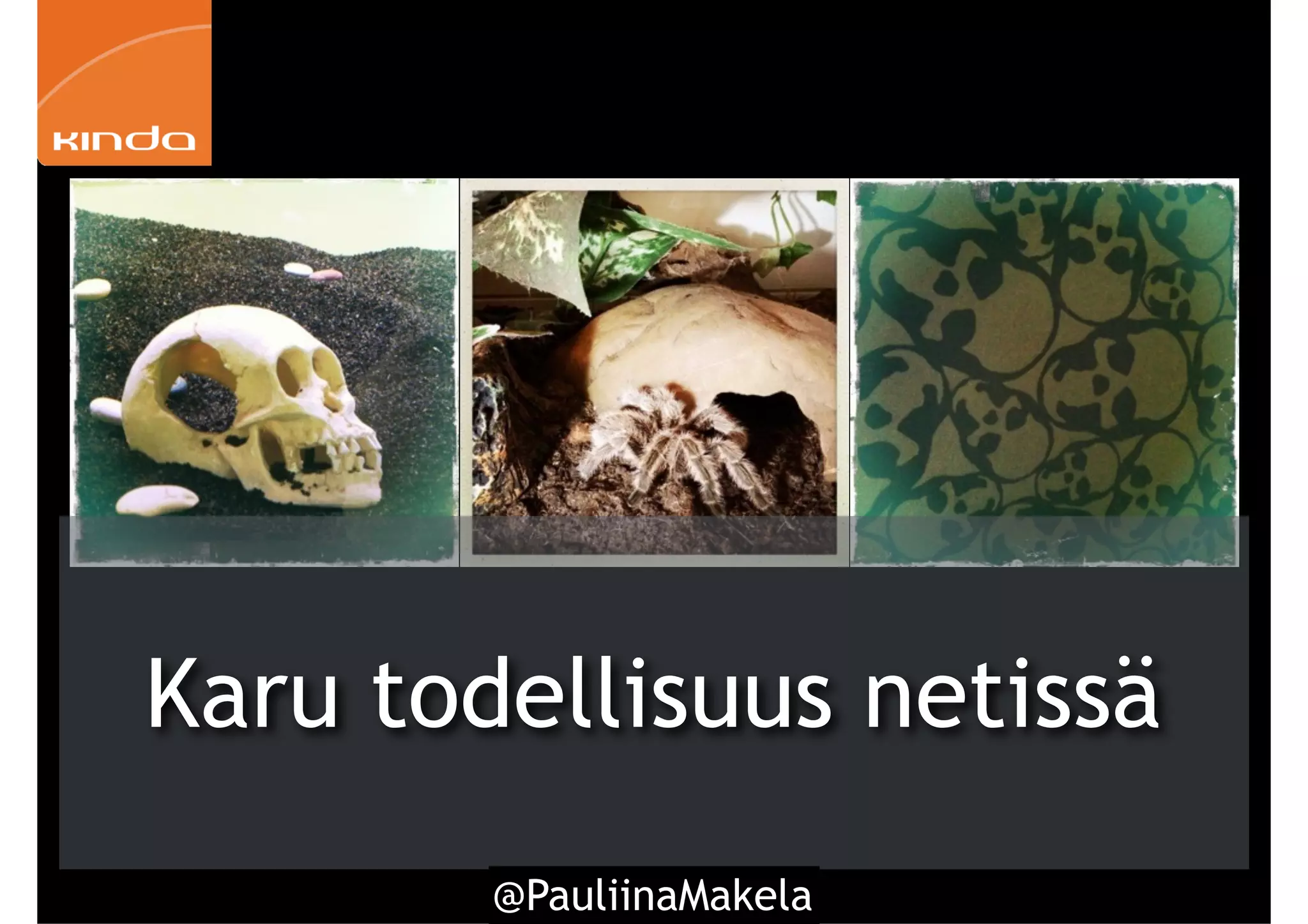 @PauliinaMakela6
Karu todellisuus netissä
 