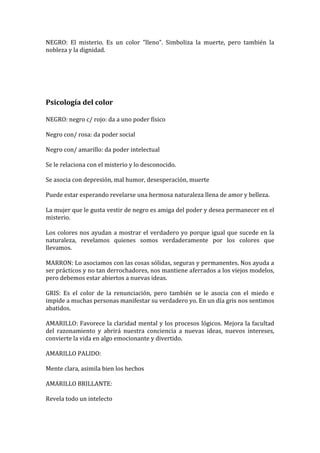 La psicología del color