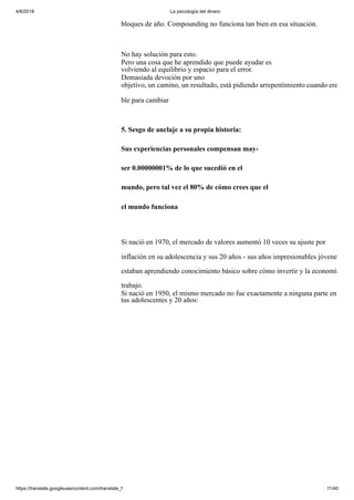 La psicología del dinero, aprende a mejorar tu relacion con el dinero | PDF