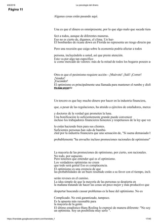 La psicología del dinero, aprende a mejorar tu relacion con el dinero | PDF