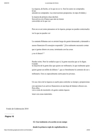 La psicología del dinero, aprende a mejorar tu relacion con el dinero | PDF