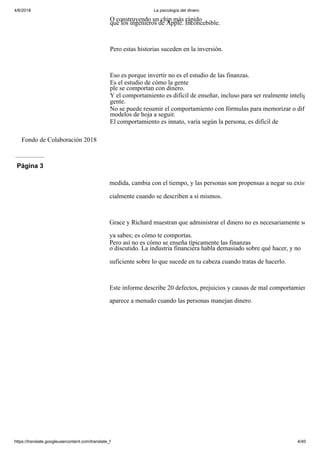 La psicología del dinero, aprende a mejorar tu relacion con el dinero | PDF