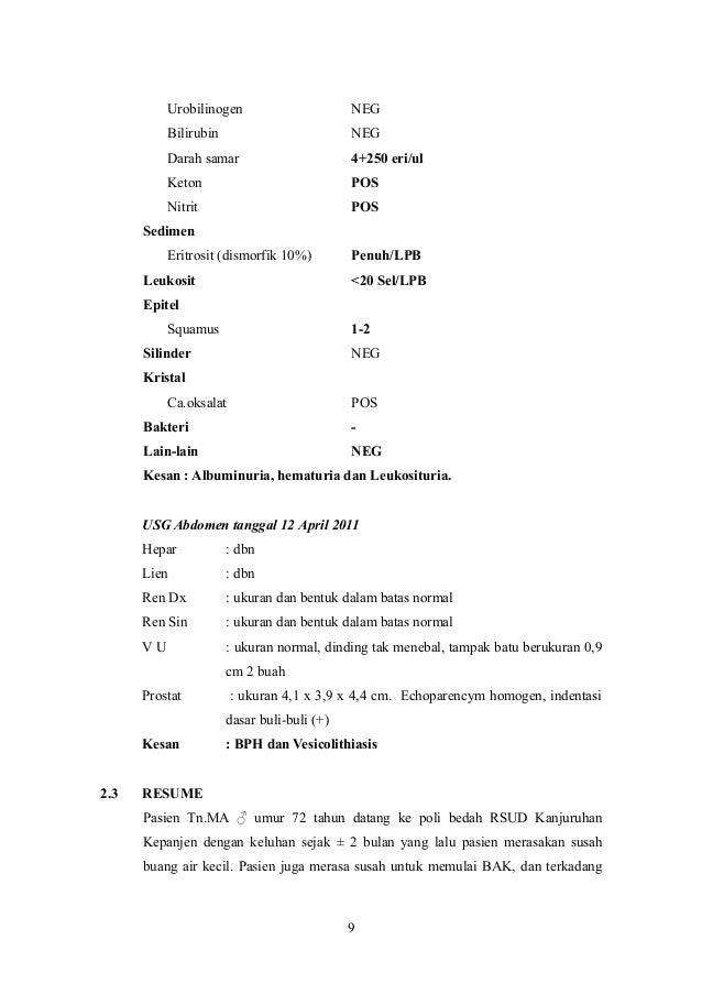 Bph dan vesiclithiasis