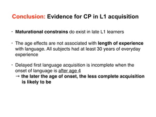 Age effects on second language acquisition | PDF
