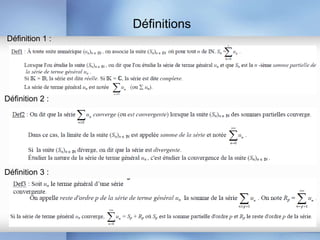 Définitions
Définition 1 :
Définition 2 :
Définition 3 :
 