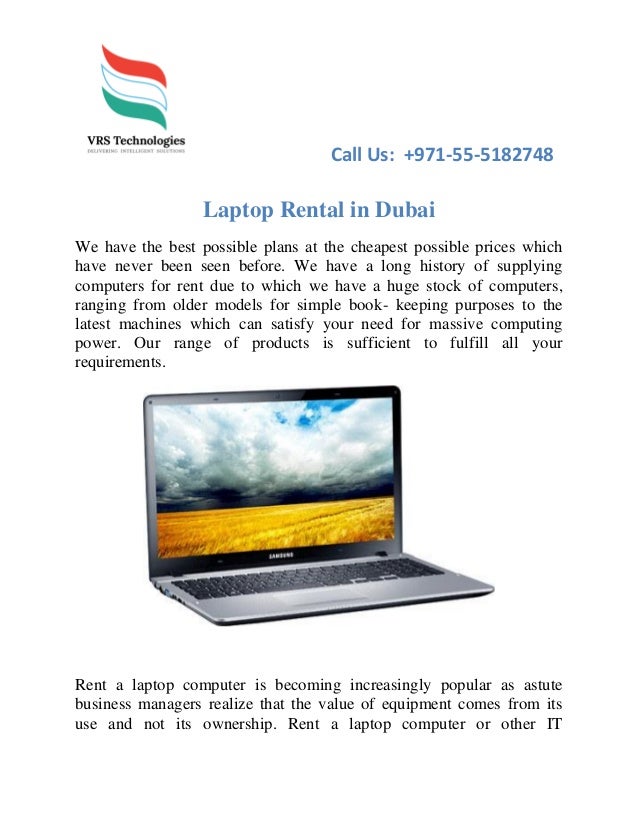 Laptop Rental in Dubai
