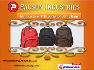 Manufacturer & Exporter of Utility Bags
 