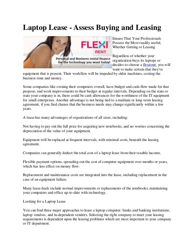 Laptop lease assess buying and leasing