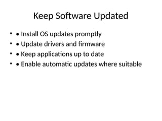 Laptop Management Best Practices tips for longlife span | PPTX