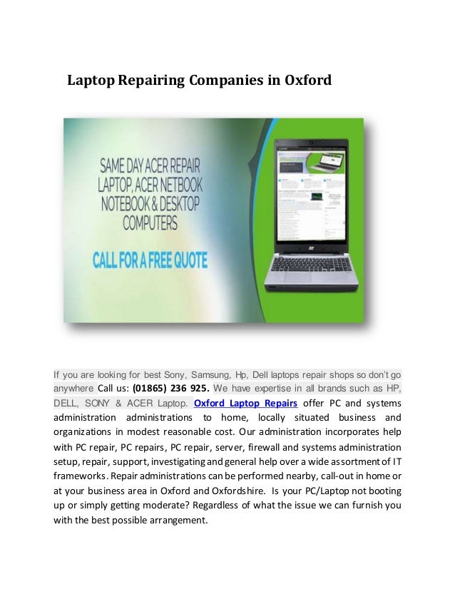 laptop repairing companies in oxford uk laptop companies