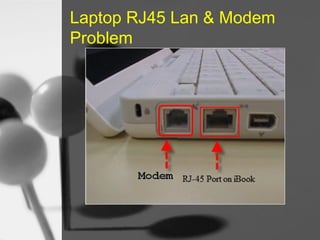 Laptop RJ45 Lan & Modem
Problem

 