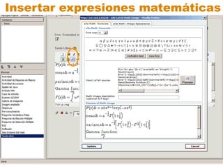 Insertar expresiones matemáticas
 