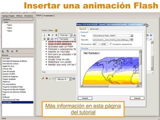 Insertar una animación Flash
Más información en esta página
del tutorial
 