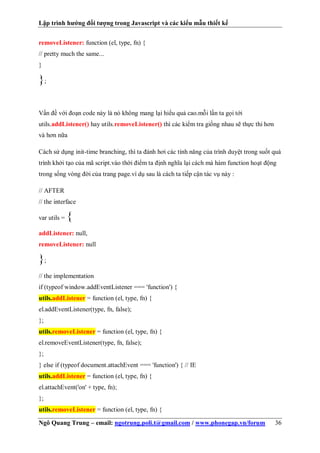 Lập trình hướng đối tượng trong Javascript và các kiểu mẫu thiết kế | PDF