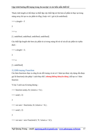 Lập trình hướng đối tượng trong Javascript và các kiểu mẫu thiết kế | PDF