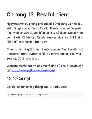 requests
pip
$ sudo pip install requests
 