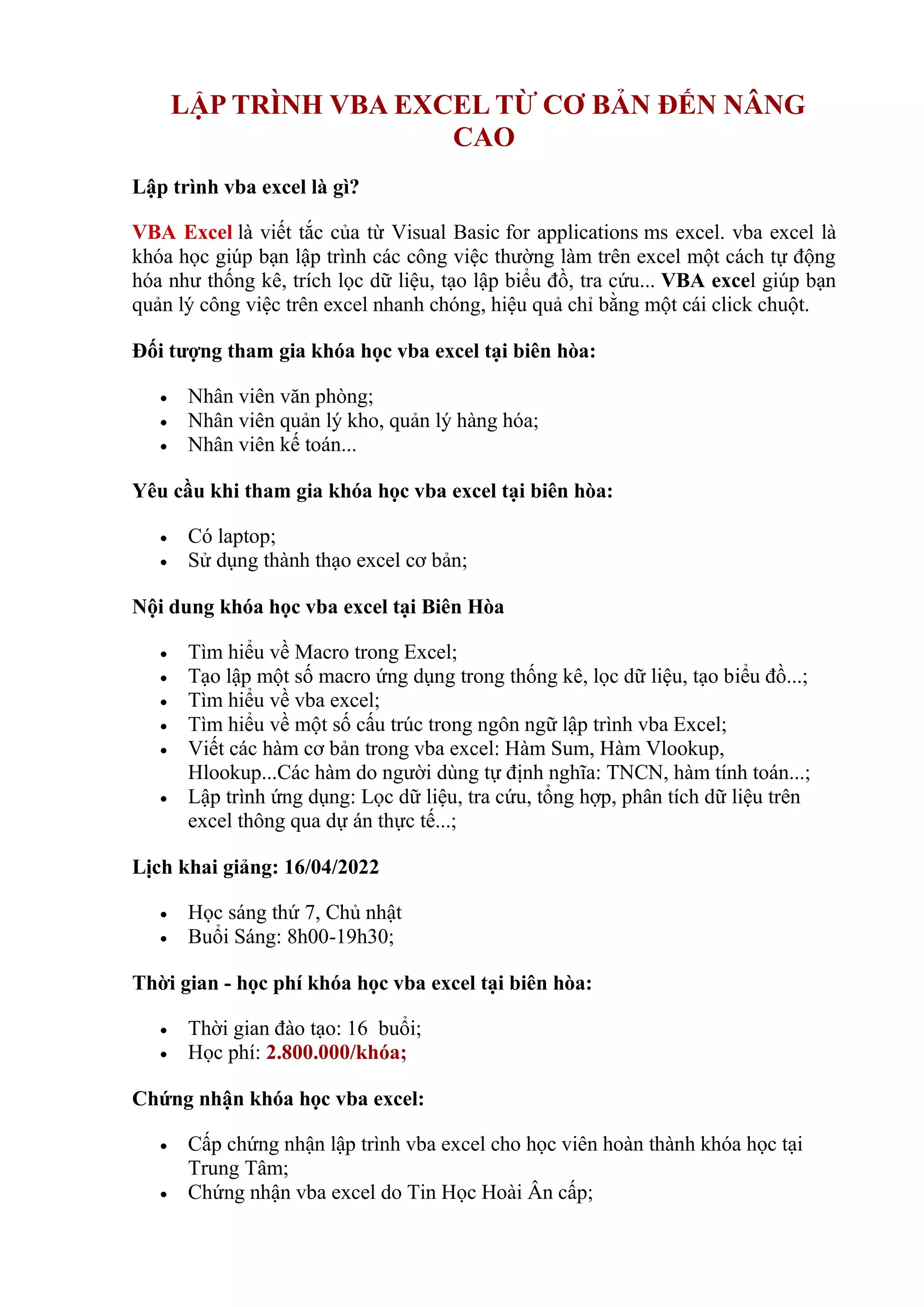 Lap trinh vba excel tu co ban den nang cao doc