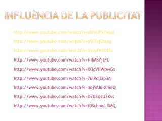 http://www.youtube.com/watch?v=sBPrUFk7wsU

http://www.youtube.com/watch?v=oSfTkjEhsxg

http://www.youtube.com/watch?v=3yuyFK5DtEs

http://www.youtube.com/watch?v=i-ilM87jtFU

http://www.youtube.com/watch?v=XQcVllWpwGs

http://www.youtube.com/watch?v=76lPciEip3A

http://www.youtube.com/watch?v=nojWJ6-XmeQ

http://www.youtube.com/watch?v=D7D3qJU3Kvs

http://www.youtube.com/watch?v=t0SchmcLXMQ
 
