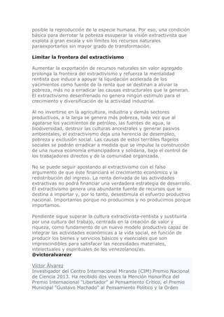 posible la reproducción de la especie humana. Por eso, una condición
básica para derrotar la pobreza essuperar la visión e...