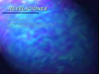 REVELACIONES
¿Qué produciría una composición distinta?
Mayor equilibrio con antimateria en fase de aniquilación → Fusión deuterio tardía → + He
Constantes de la naturaleza distinta → velocidad de desintegración del neutrón distinta
Mayor número de partículas elementales → Mayor velocidad de expansión! → + He

 