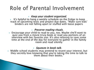 Create centers for students to visit and complete an activity that meets one of your learning objectives.Create mobiles that represent information. When students read a novel or a section in the textbook, have them draw pictures that illustrate the concept or events and hang it on a mobile. Make a class paper chain of information. Each student writes one fact on a strip of construction paper. Have the class stand in front of the room. The first student reads their strip and then folds it in a circle while you staple it. The next student reads their fact and then attaches their strip to the chain. Continue through the entire class.Strategies for Teachers, Students and Parents