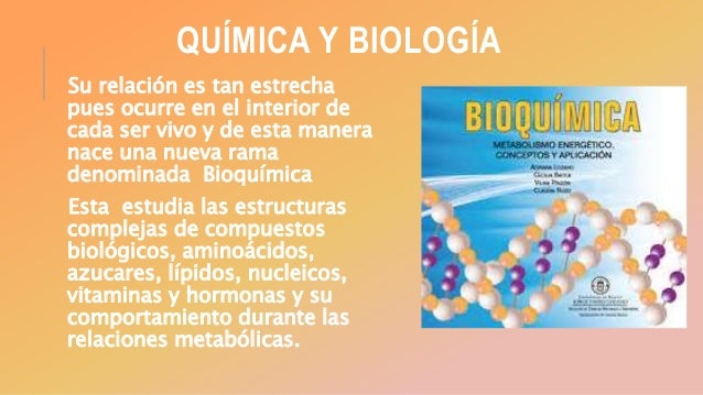 LA QUÍMICA Y OTRAS CIENCIAS