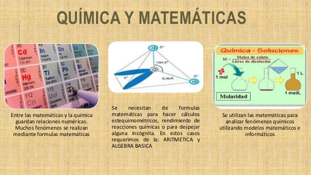 Como Se Relaciona La Quimica Con Las Matemáticas