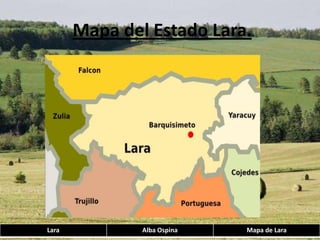 Mapa del Estado Lara.