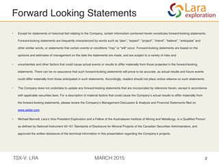 Project Look Back Look Forward Project Statement Example Lara Corporate Presentation | PDF